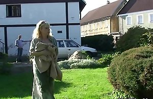 Granny rails her son-in-law penis outdoor