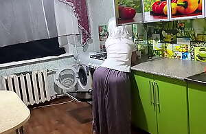 Stepmom is standing in the larder and wants anal