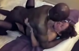 The moment when black blether cums inside her
