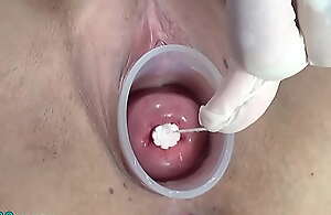Japanese Tampons insertion in Cervix