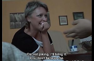Horny mature mom sucking dick for some